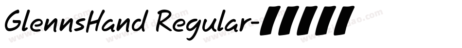 GlennsHand Regular字体转换
